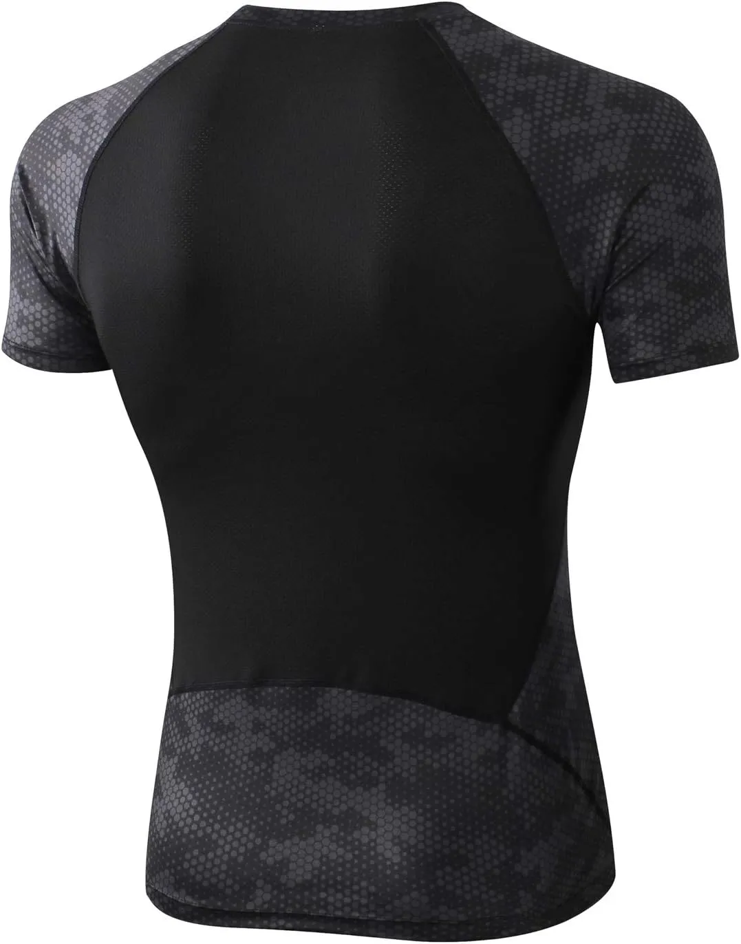 Compression Shirt Men 3 Pack Quick-Dry Athletic Baselayer 4-Way Stretch Moisture-Wicking Short Sleeve Workout Shirts