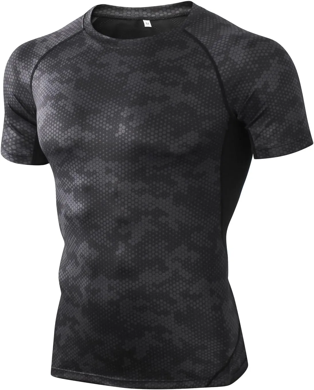Compression Shirt Men 3 Pack Quick-Dry Athletic Baselayer 4-Way Stretch Moisture-Wicking Short Sleeve Workout Shirts