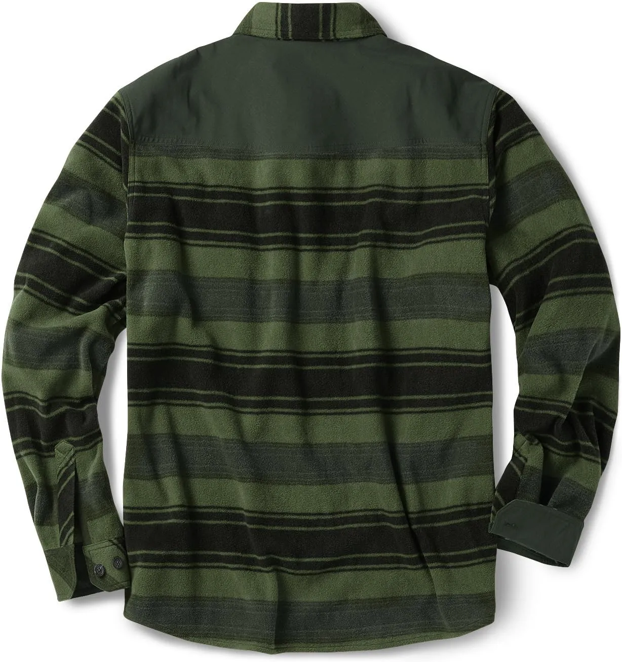 CQR Men's Long Sleeve Heavyweight Fleece Shirts, Plaid Button Up Shirt, Warm Outdoor Casual Shirt with Pockets