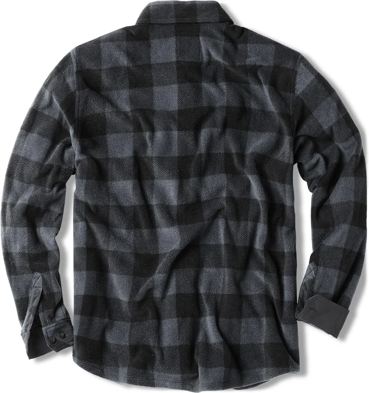 CQR Men's Long Sleeve Heavyweight Fleece Shirts, Plaid Button Up Shirt, Warm Outdoor Casual Shirt with Pockets