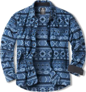CQR Men's Long Sleeve Heavyweight Fleece Shirts, Plaid Button Up Shirt, Warm Outdoor Casual Shirt with Pockets