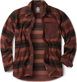 CQR Men's Long Sleeve Heavyweight Fleece Shirts, Plaid Button Up Shirt, Warm Outdoor Casual Shirt with Pockets