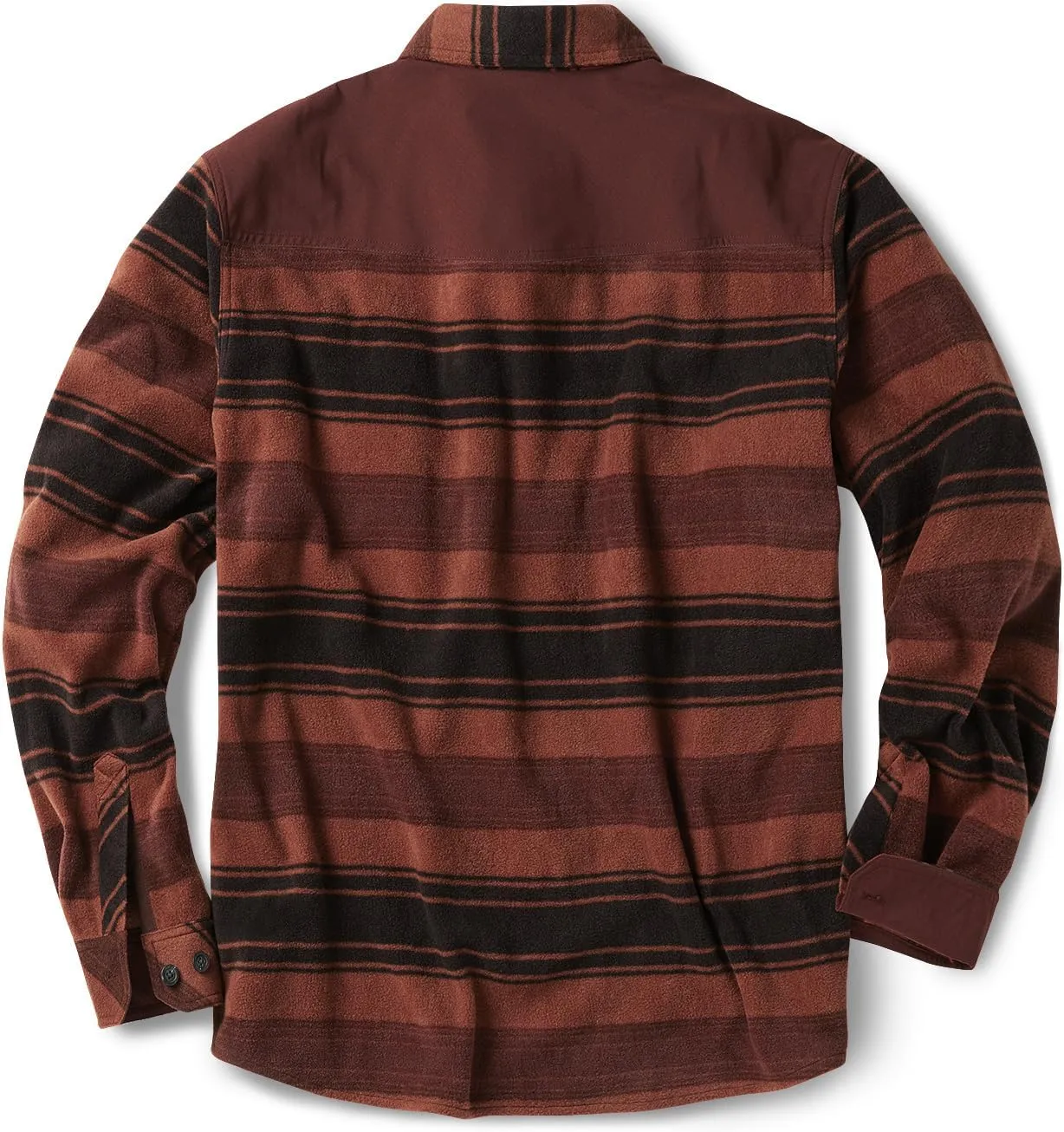CQR Men's Long Sleeve Heavyweight Fleece Shirts, Plaid Button Up Shirt, Warm Outdoor Casual Shirt with Pockets