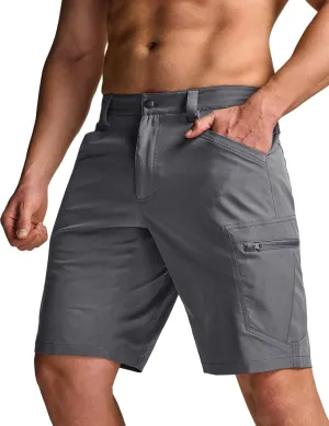 CQR Men's Quick Dry Stretch Hiking Cargo Shorts, Lightweight Water Resistant Tactical Casual, Golf & Outdoor with Pockets