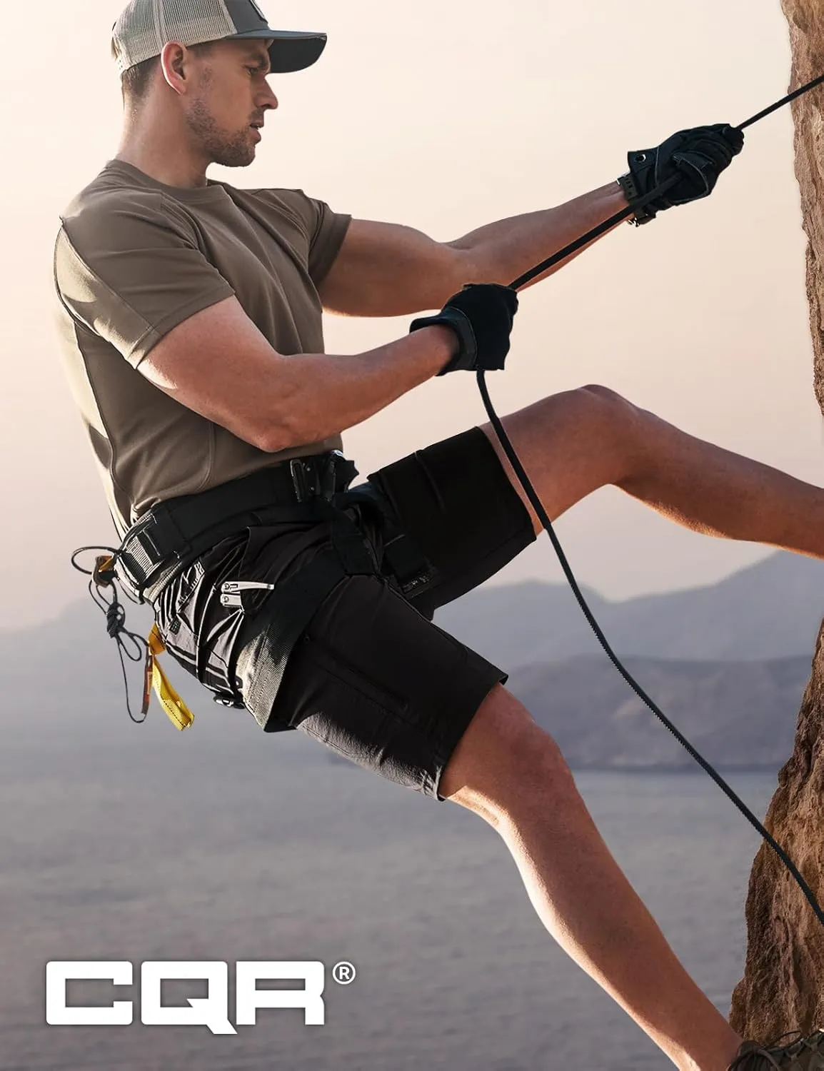 CQR Men's Quick Dry Stretch Hiking Cargo Shorts, Lightweight Water Resistant Tactical Casual, Golf & Outdoor with Pockets