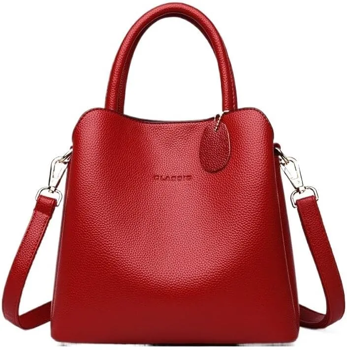 cross-body bag Soft Leather Crossbody Bucket Bag