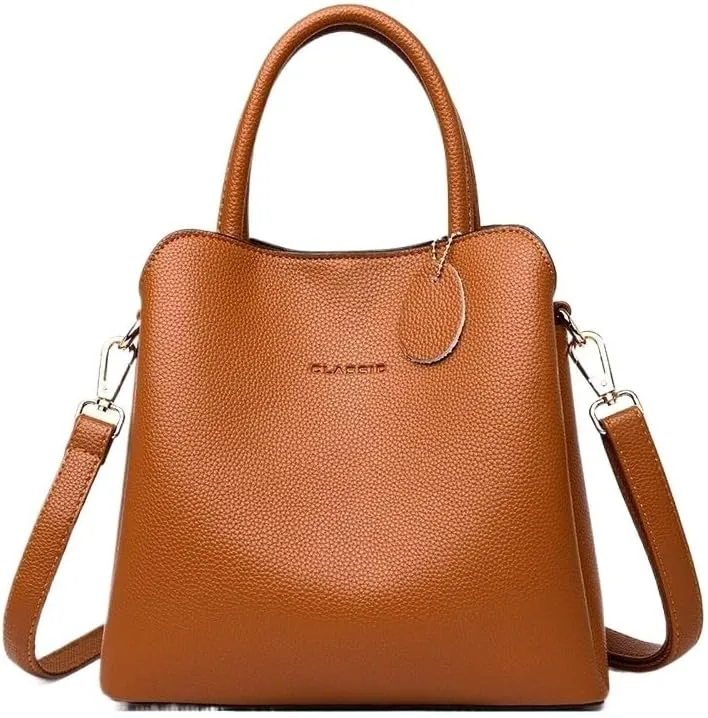 cross-body bag Soft Leather Crossbody Bucket Bag