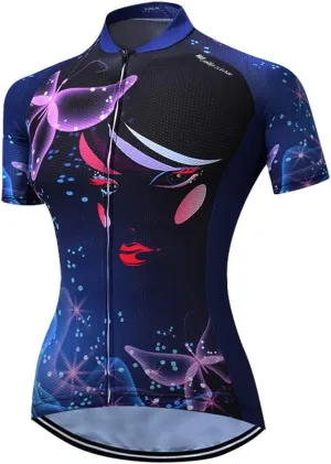 Cycling Jersey Women, Short Sleeve Bike Shirts Summer Road Bicycle Clothes Female Biking Tops Qiuck Dry S-3XL