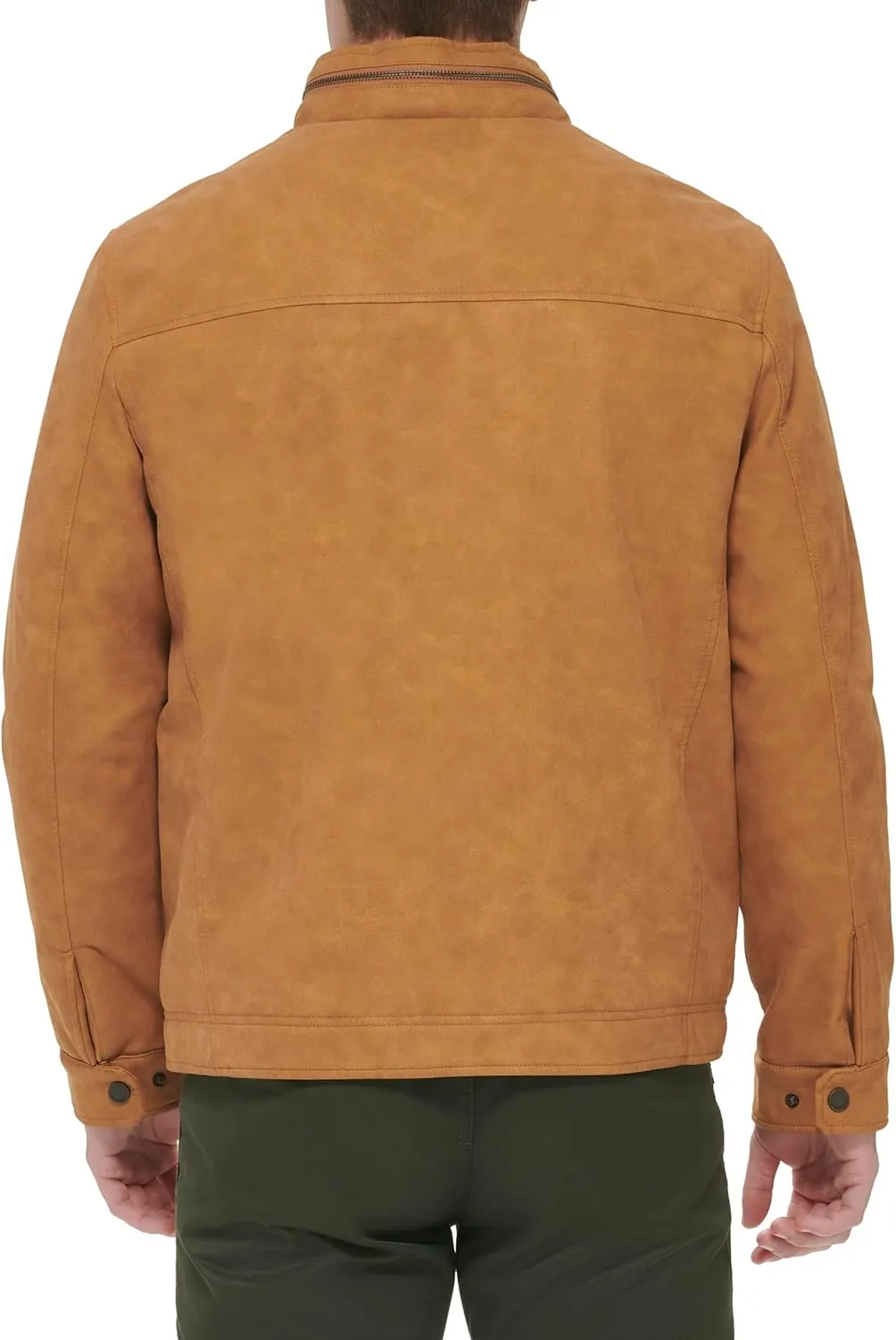 Dockers Men's Faux Leather Military Jacket