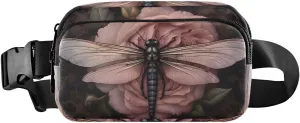 Dragon Floral Fanny Pack for Travel Hiking Water Resistant Waist Pack Sling Bag Purse for Women Men