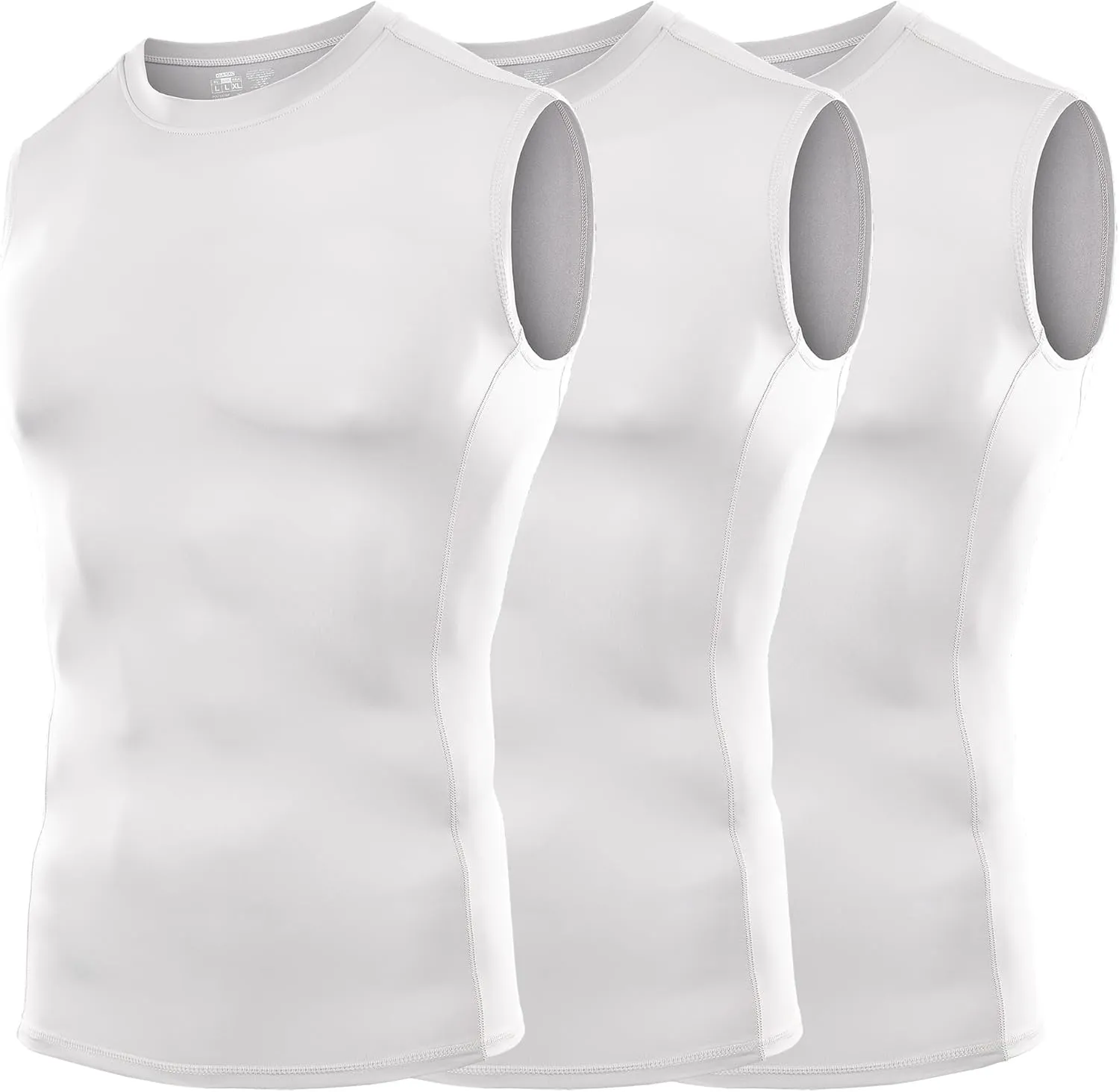 DRSKIN 4, 3, 2 Pack Men's Compression Shirts Sleeveless Tank Top Athletic Sports Workout Running Base Layer Active