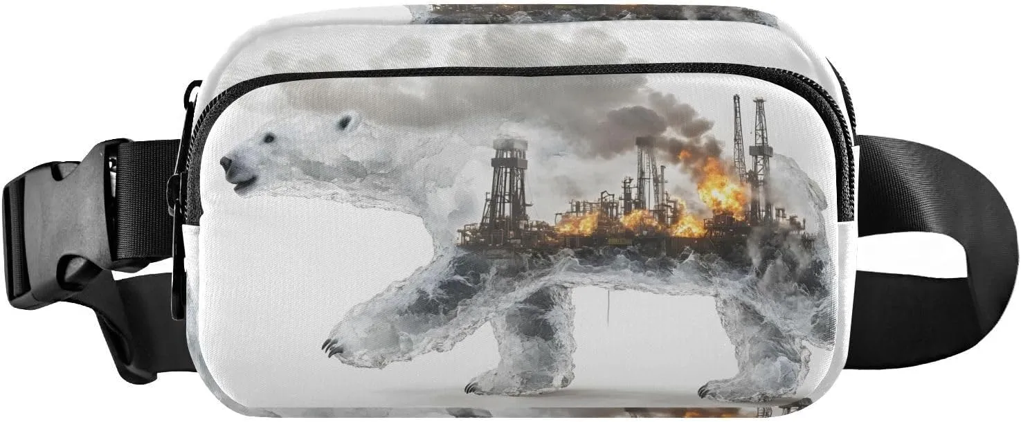 Factory Bear Fanny Packs for Women Men, Water Resistant Waist Pack Sling Bag Purse for Travel Hiking