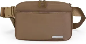 Fanny Pack for Women Man, Fashion Water Resistant Waist Packs, Crossbody Belt Bag with Adjustable Strap, Khaki