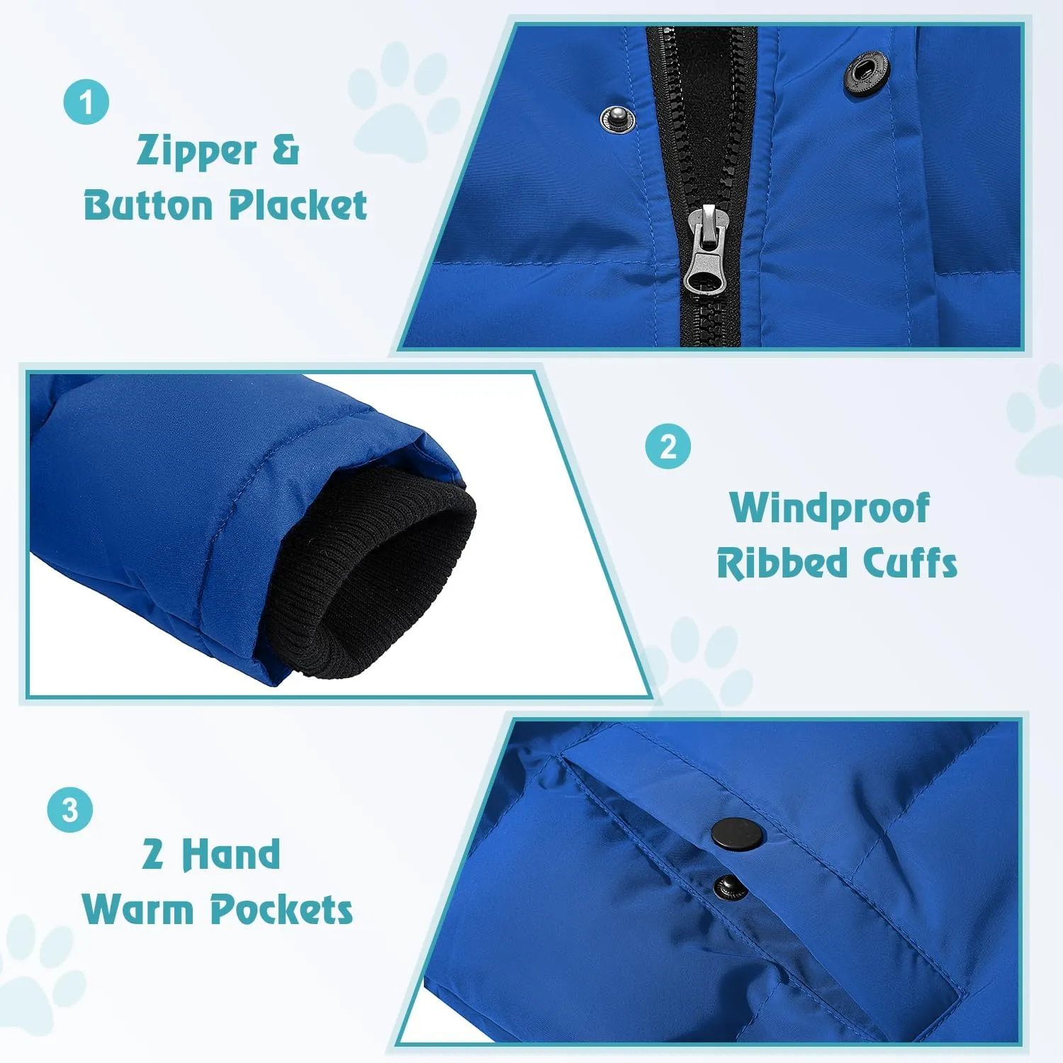 FARVALUE Boys Water Resistant Winter Coat Warm Quilted Puffer Jacket Hooded Parka Thicken Down Jacket for Boys