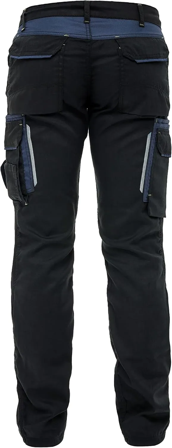 FASHIO FF Mens Construction Pants Utility Work Heavy Duty Workwear Trousers Carpenter Knee Reinforcement Cordura Safety Pants