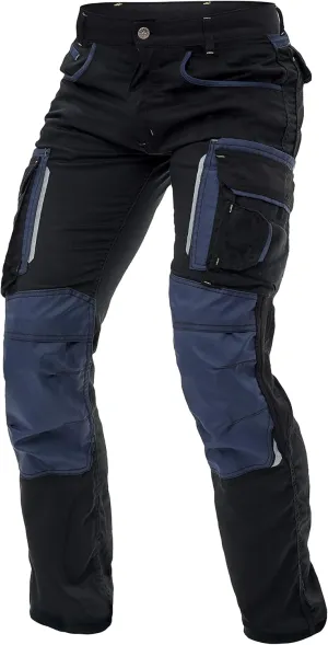 FASHIO FF Mens Construction Pants Utility Work Heavy Duty Workwear Trousers Carpenter Knee Reinforcement Cordura Safety Pants