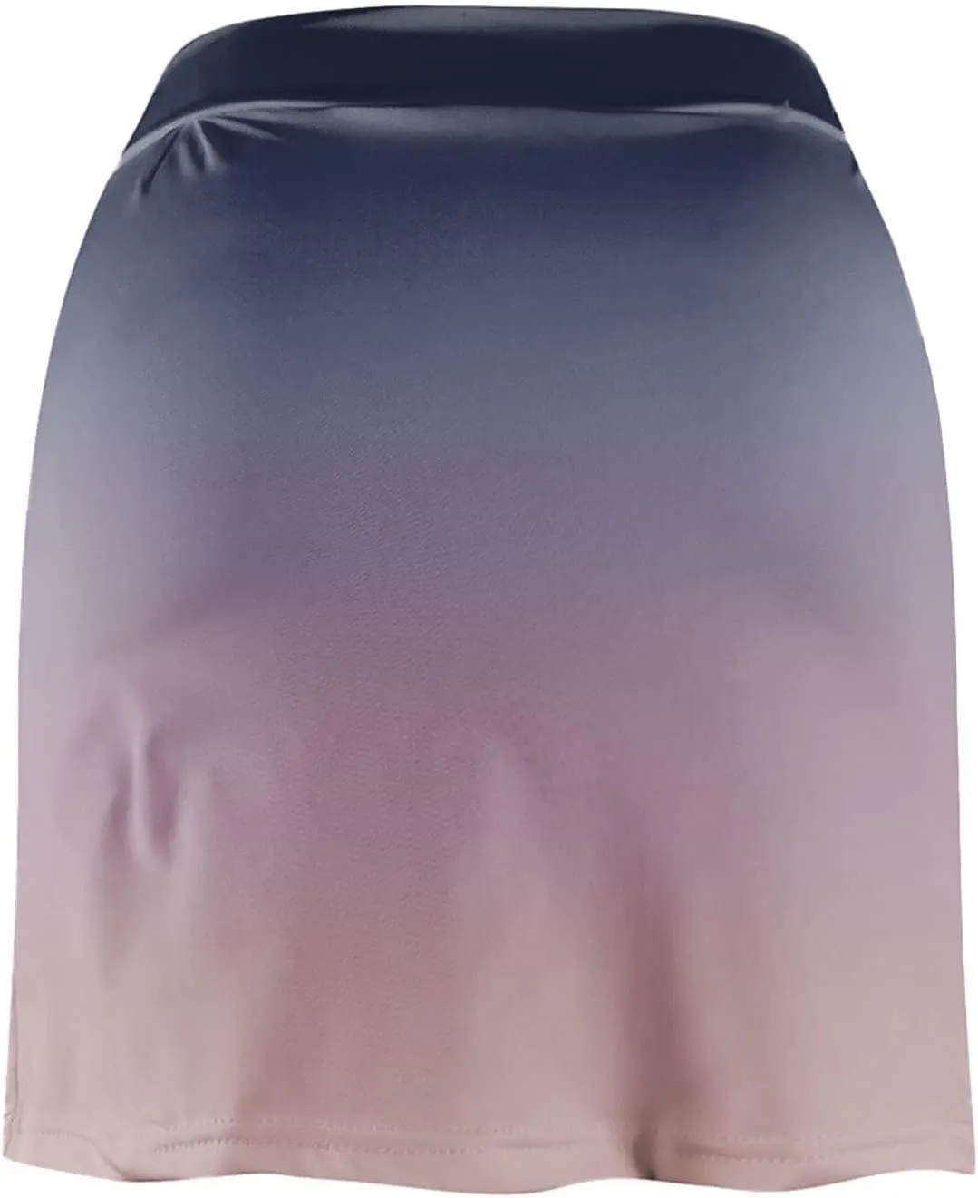 Flowy Shorts for Women Fashion High Waisted Tummy Control Skorts Bohemian Gradient Color Golf Tennis Mini Skirts