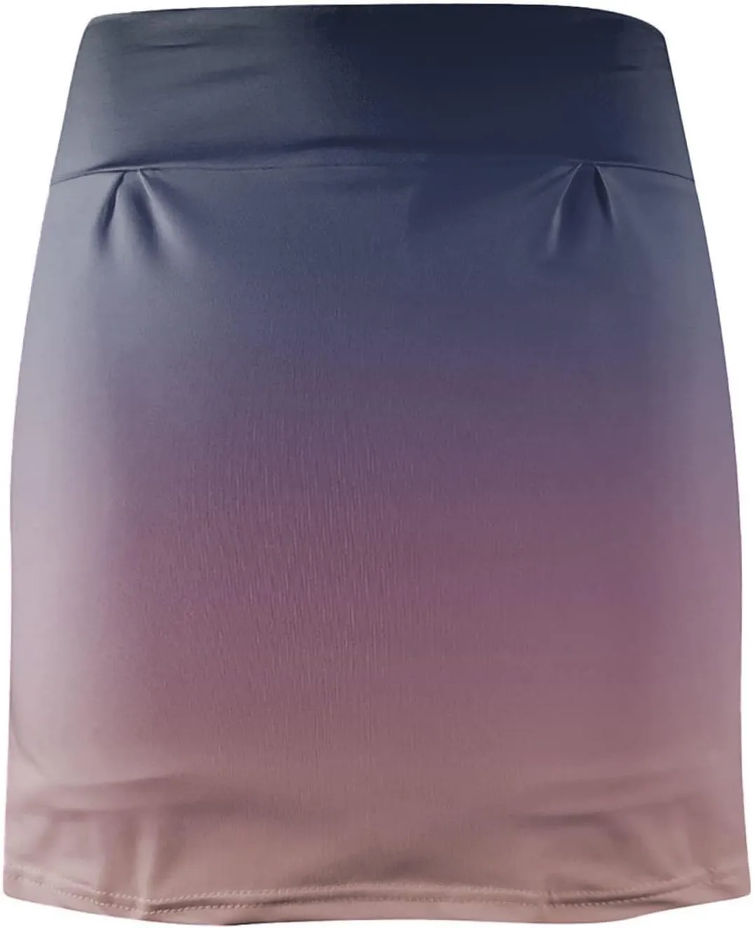 Flowy Shorts for Women Fashion High Waisted Tummy Control Skorts Bohemian Gradient Color Golf Tennis Mini Skirts