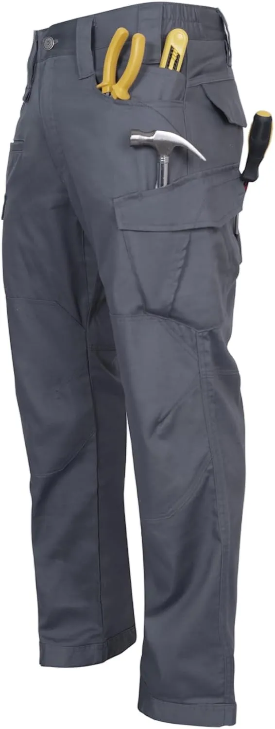FR Pants for Men Ripstop Flame/Water Resistant Lightweight Cargo Pants Boot Cut CAT2 NFPA2112 Welding Pants