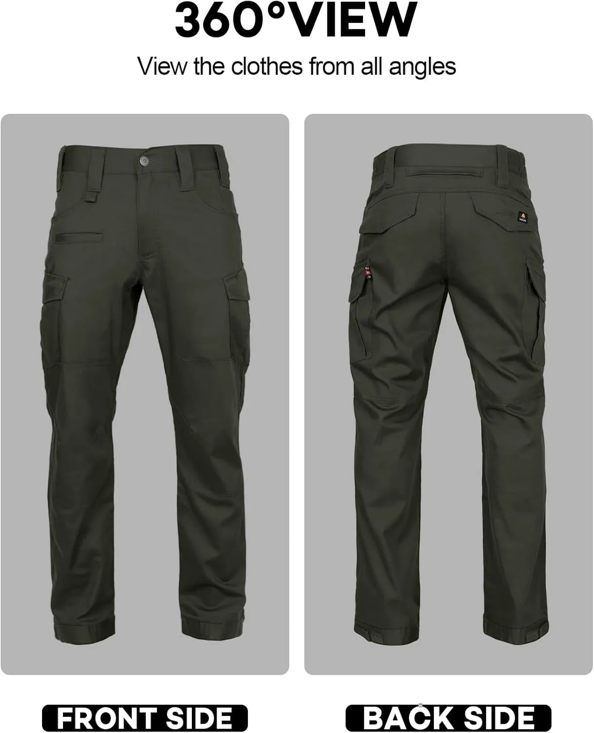 FR Pants for Men Ripstop Flame/Water Resistant Lightweight Cargo Pants Boot Cut CAT2 NFPA2112 Welding Pants