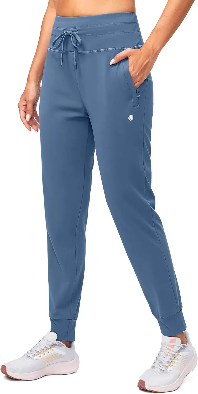G Gradual Women's Fleece Lined Joggers High Waisted Water Resistant Thermal Winter Sweatpants Running Hiking Pockets