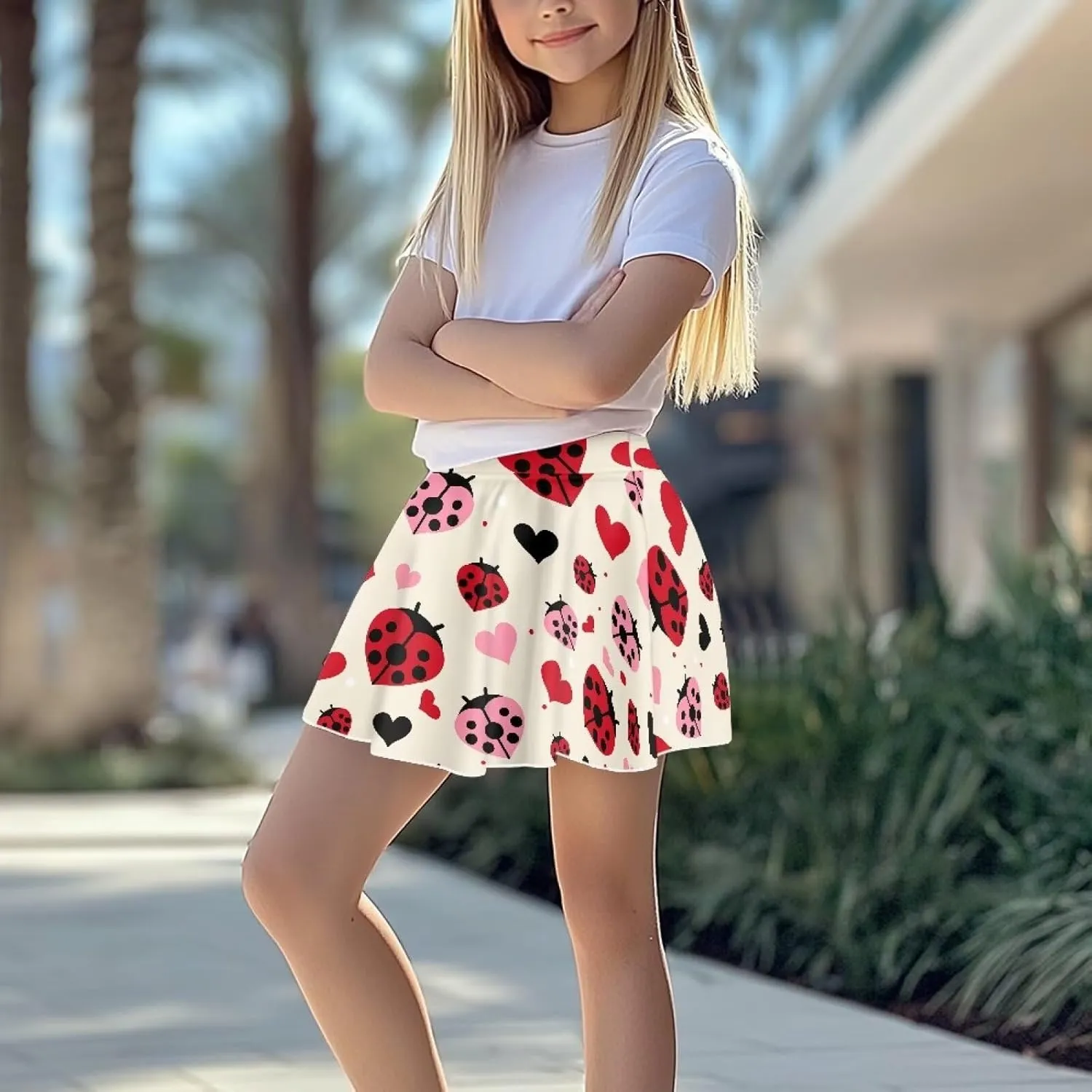 Girls Athletic Tennis Skirt with Pockets Casual Cute High Waisted Skort for Summer 5-14 Years