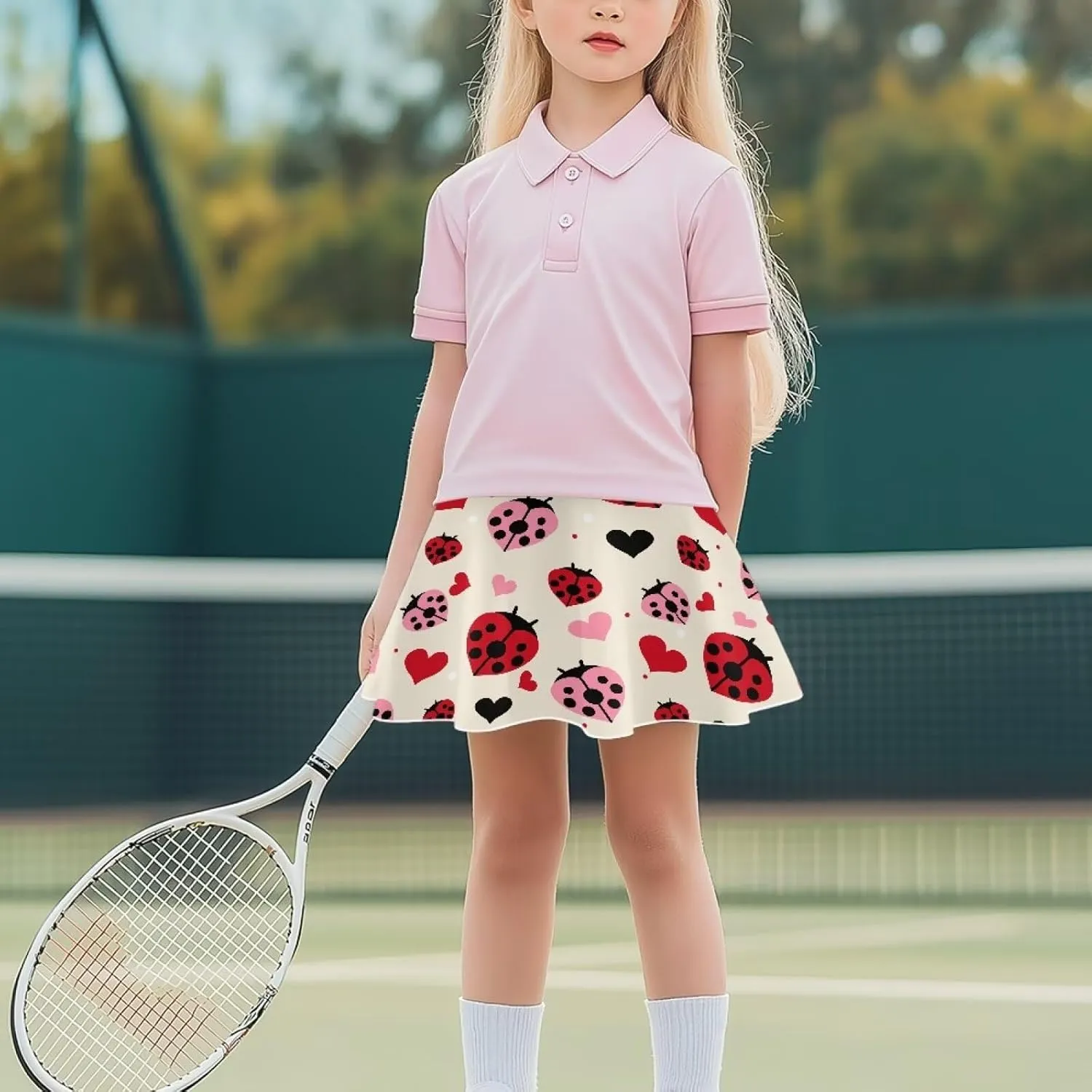 Girls Athletic Tennis Skirt with Pockets Casual Cute High Waisted Skort for Summer 5-14 Years