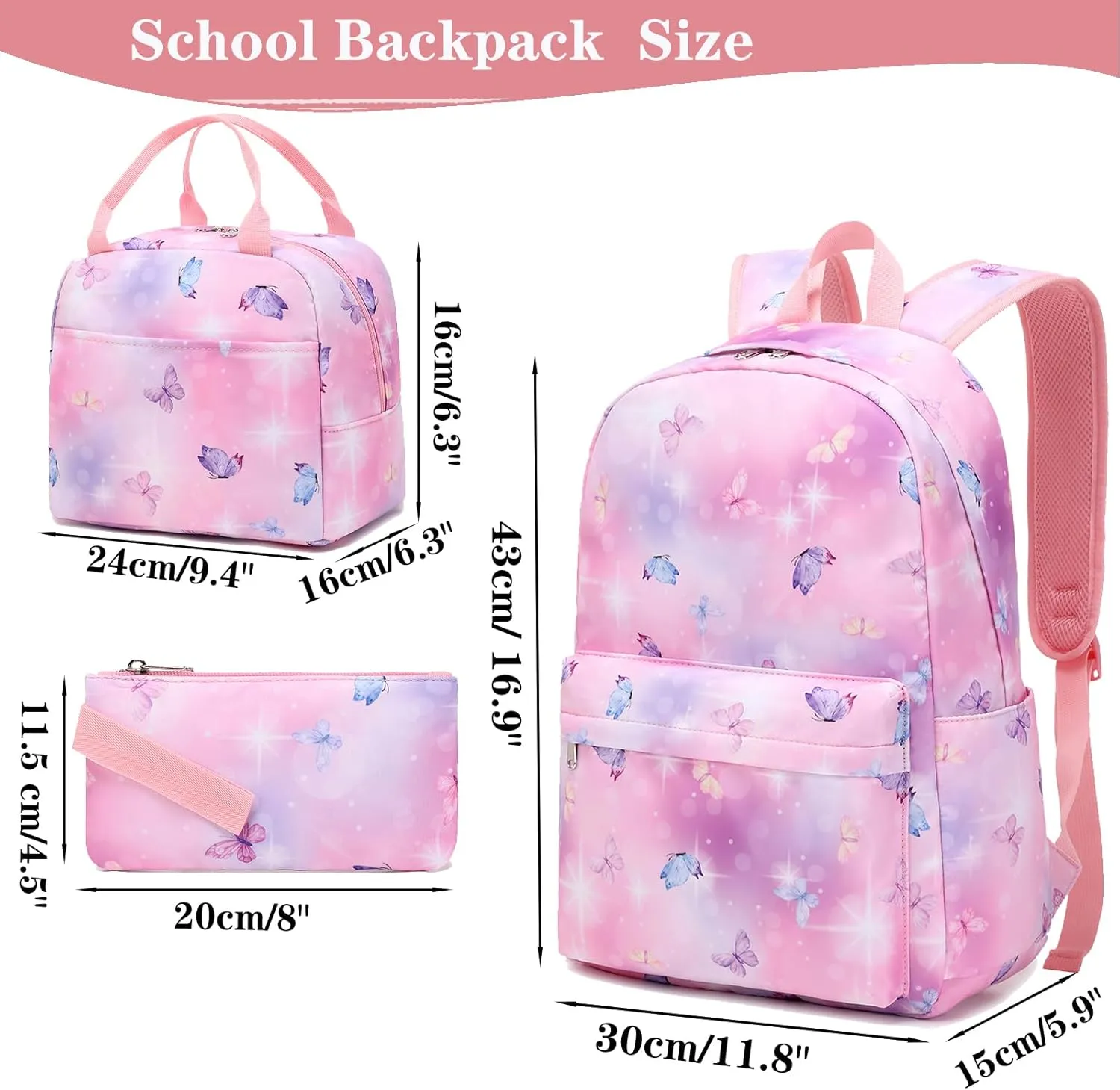 Girls Backpack School Backpack for Boys and Girls Laptop Backpack Water Resistant Middle School Bags Kids Backpacks
