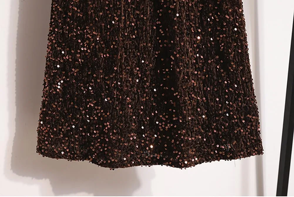 Glitter Skirts for Women Sequin Long Skirts for Girls Party Dresses
