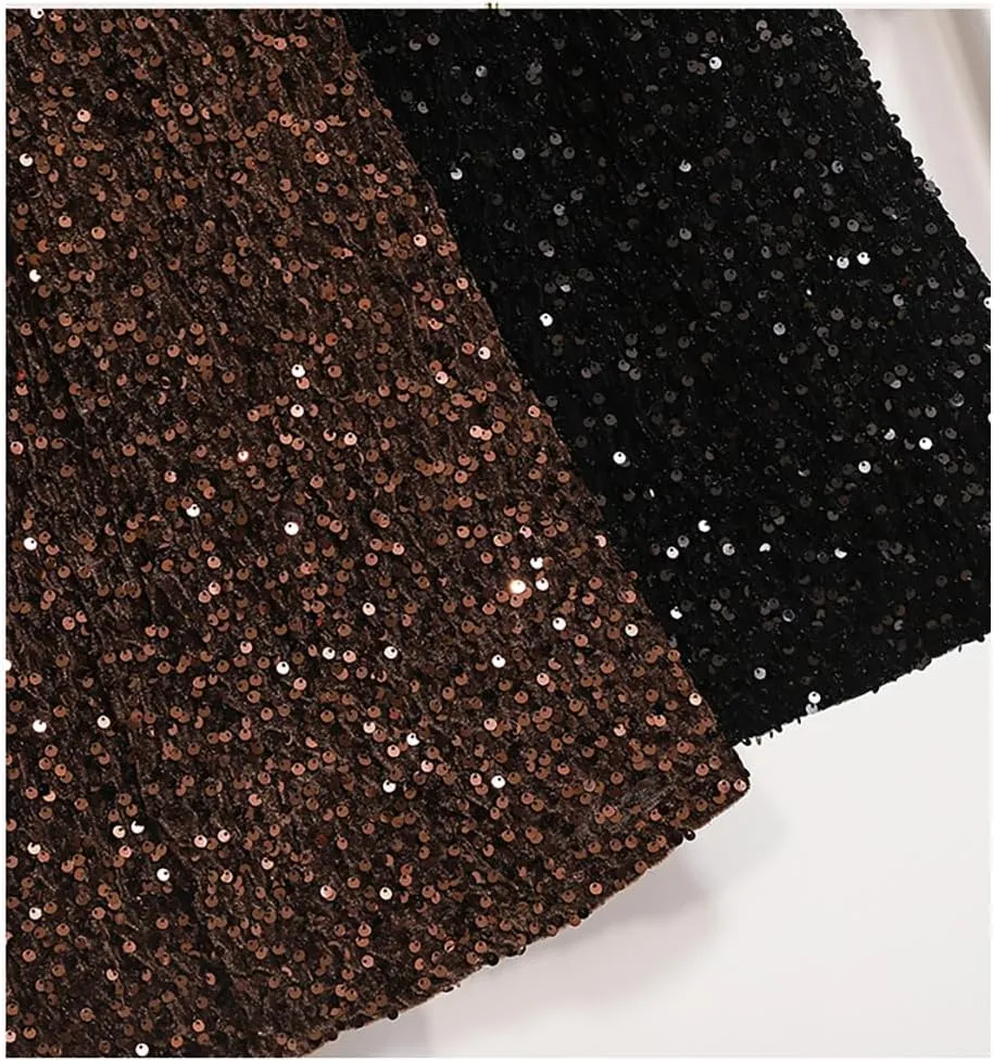 Glitter Skirts for Women Sequin Long Skirts for Girls Party Dresses