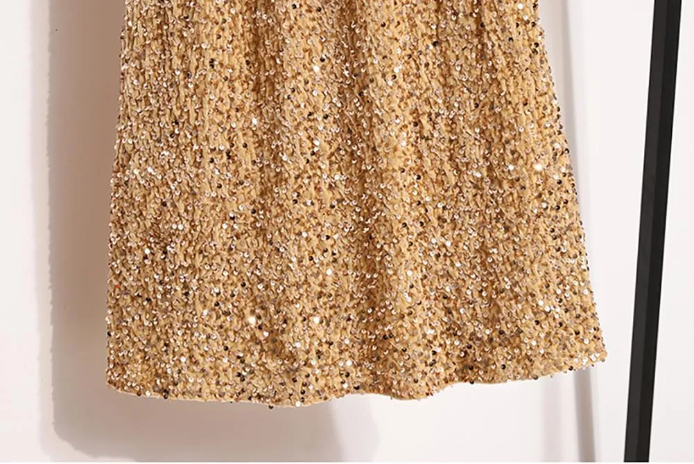 Glitter Skirts for Women Sequin Long Skirts for Girls Party Dresses