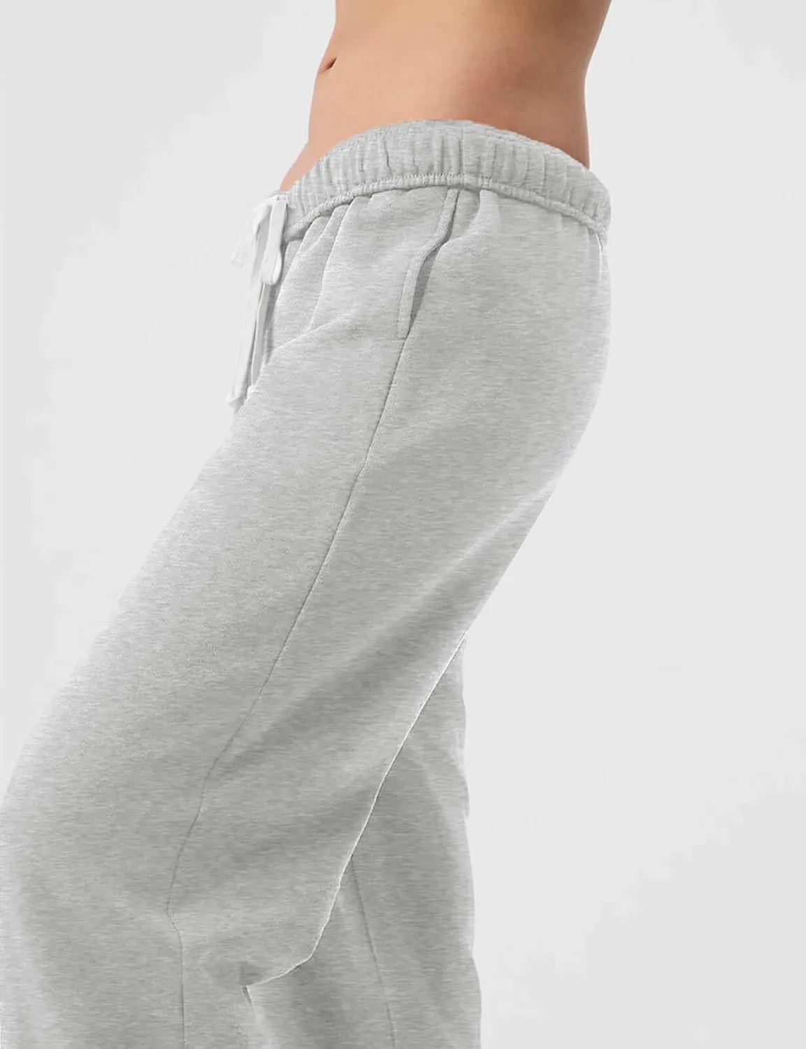 HeSaYep Women's Sweatpants Baggy Interior Drawstring High Waist Sweat Pants Cinch Bottom Jogger Pants