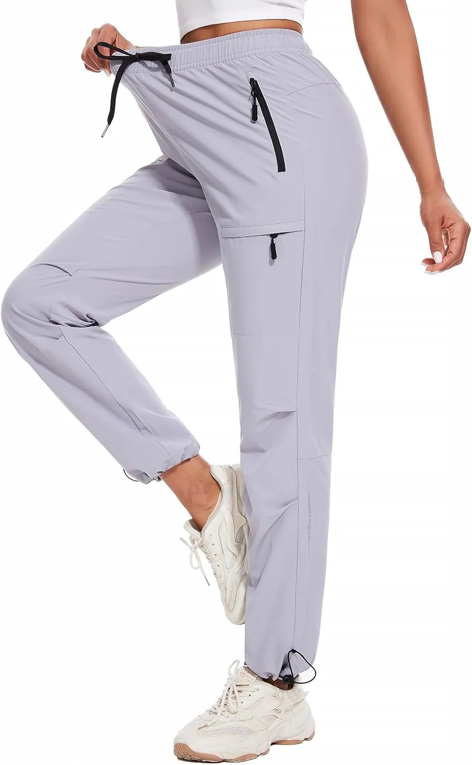 Hiking Pants Women Cargo Joggers for Women Summer Golf Travel Pant Lightweight Elastic Quick Dry Water Resistant with Pockets