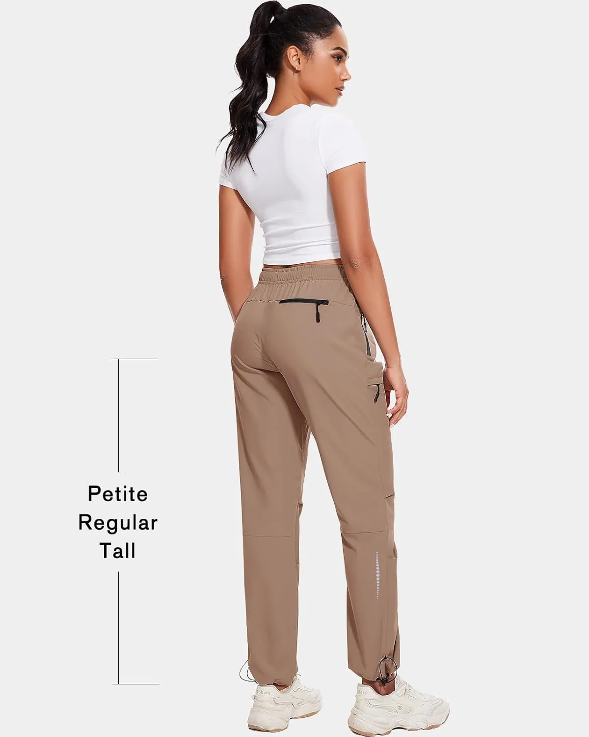 Hiking Pants Women Cargo Joggers for Women Summer Golf Travel Pant Lightweight Elastic Quick Dry Water Resistant with Pockets