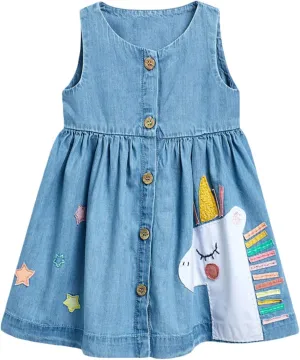 HILEELANG Little Girls Short Sleeve Dresses