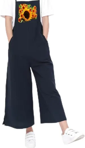 IMAYONDIA Women's Jumpsuits Casual Long Rompers Wide Leg Baggy Bibs Overalls Pants S-5XL