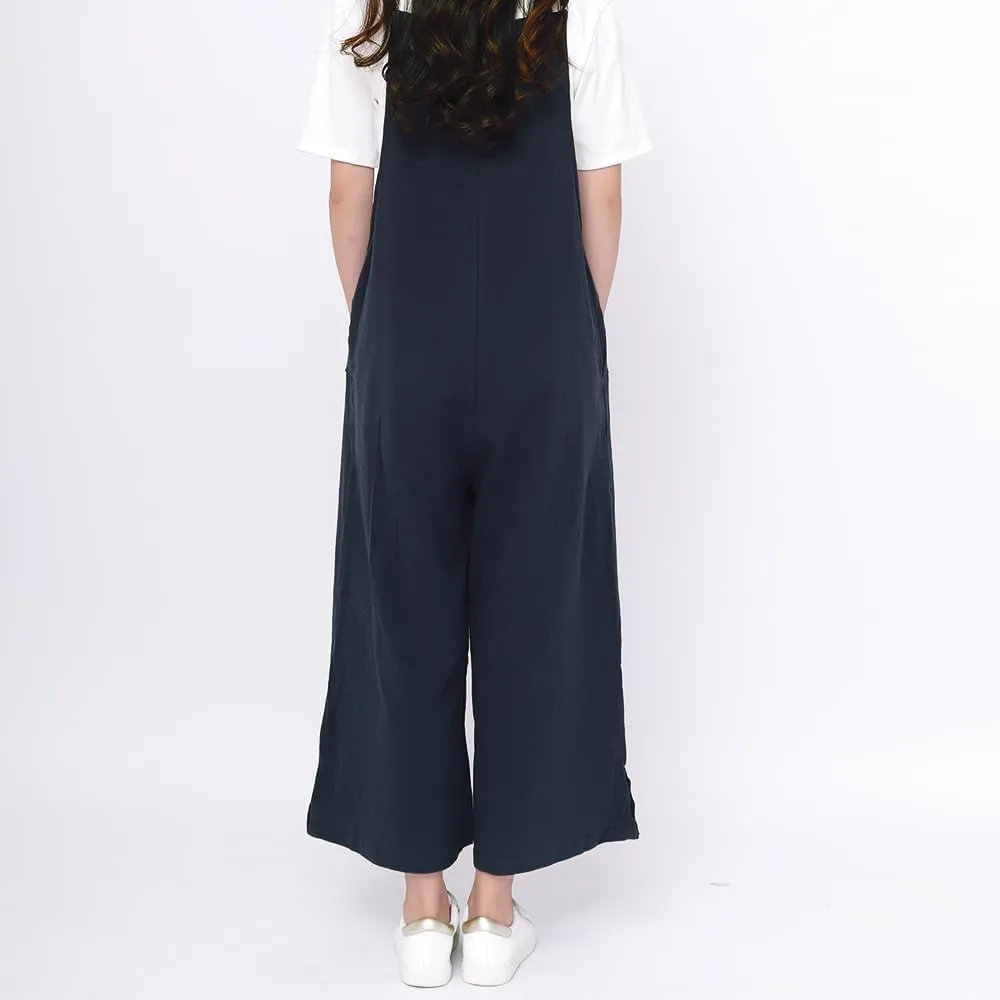 IMAYONDIA Women's Jumpsuits Casual Long Rompers Wide Leg Baggy Bibs Overalls Pants S-5XL