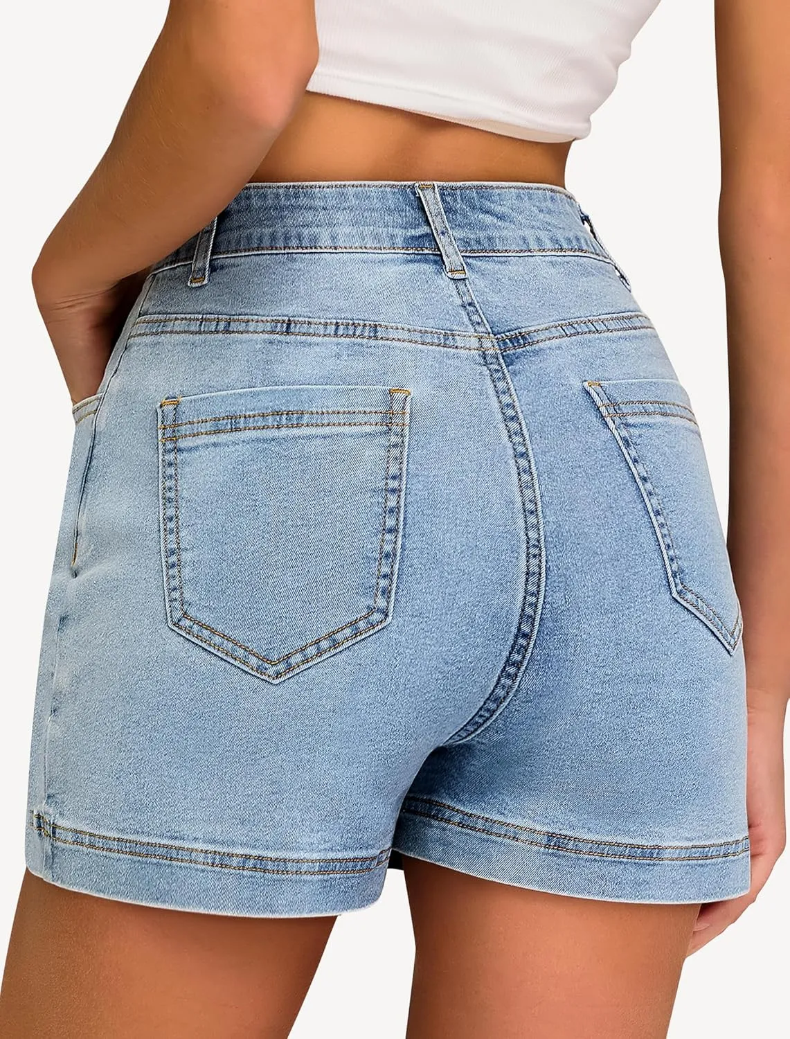 IWD Jean Skorts for Woman 2025 Trendy High Waisted Y2k Mini Skirt Stretchy Denim Shorts Skort Country Concert Outfits