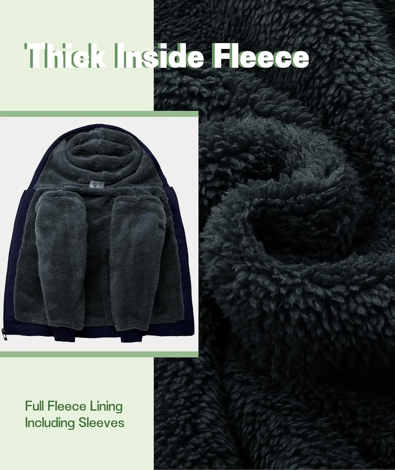 JACKETOWN Hoodie for Boys Fleece Jacket Zip Up Sherpa Lined Hooded Sweatshirts with Two Pockets 6-15 Years Old