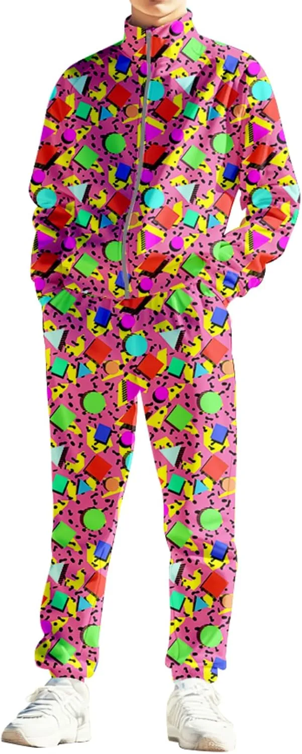 Kids Two-Piece Classic Zippered Sports Jacket Set Sweatpants Jogging Teenager Sportswear Set