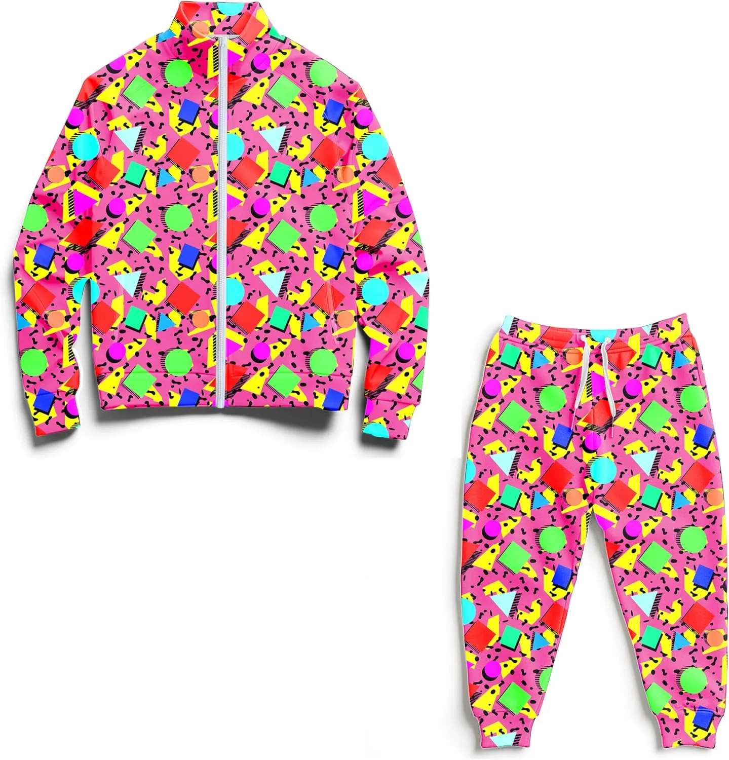 Kids Two-Piece Classic Zippered Sports Jacket Set Sweatpants Jogging Teenager Sportswear Set