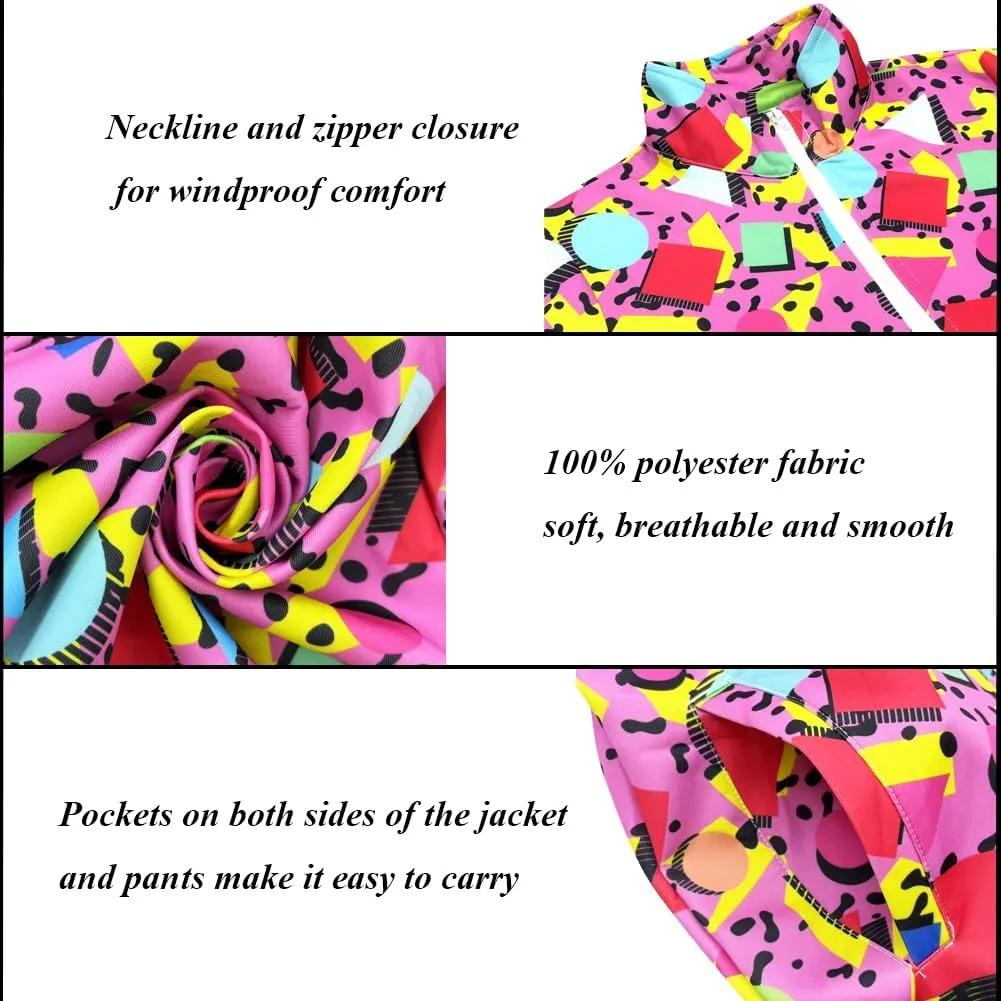 Kids Two-Piece Classic Zippered Sports Jacket Set Sweatpants Jogging Teenager Sportswear Set