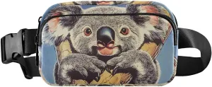 Koala on Tree Fanny Pack Water Resistant, Women Men Waist Pack Sling Bag Purse for Travel Hiking