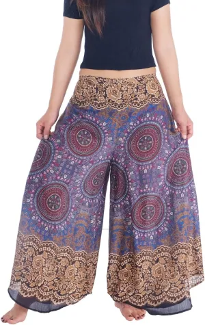 Lannaclothesdesign Palazzo Pants for Women Wide Leg Boho Harem Yoga Pants S M L XL Sizes