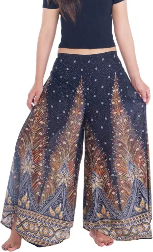 Lannaclothesdesign Palazzo Pants for Women Wide Leg Boho Harem Yoga Pants S M L XL Sizes