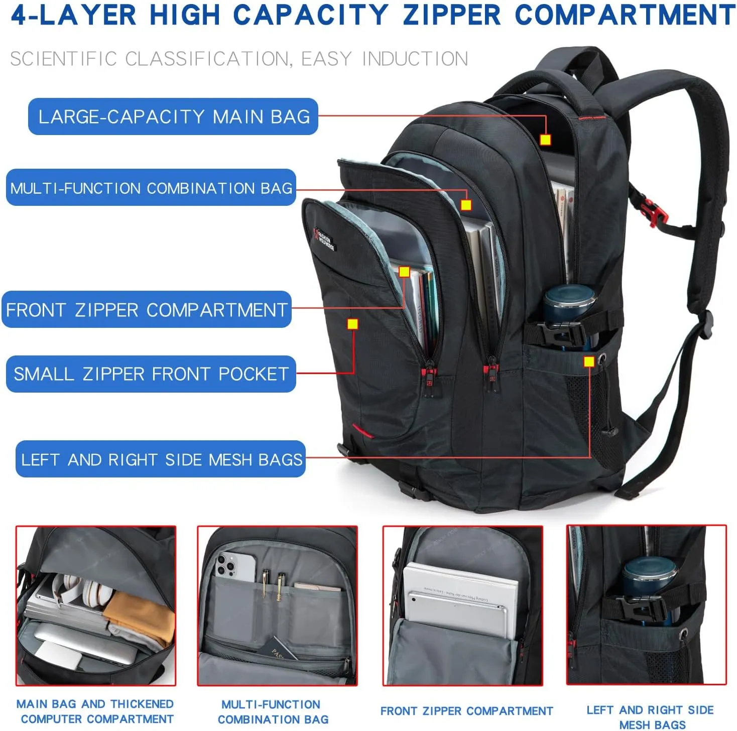 Laptop Backpack,Business Travel Anti Theft Slim Durable Laptops Backpack,Water Resistant College Computer Bag (Camouflage black)