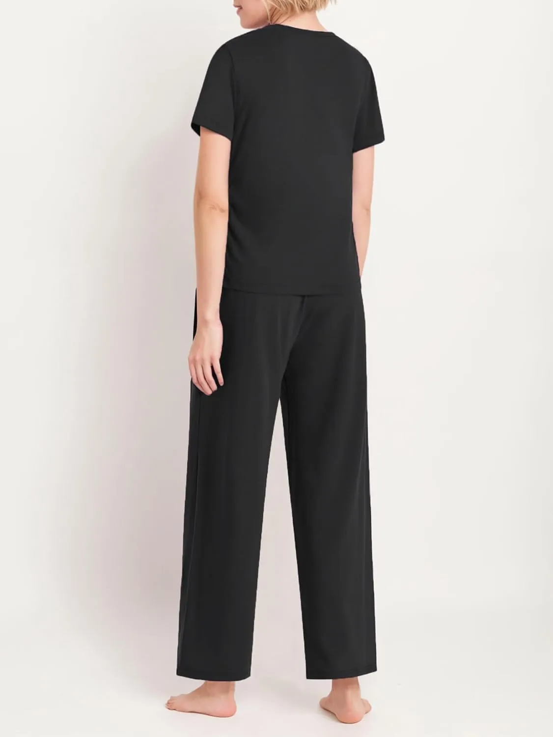 Latuza Women's Petite Lounge Set Pants Petite Length Pajamas