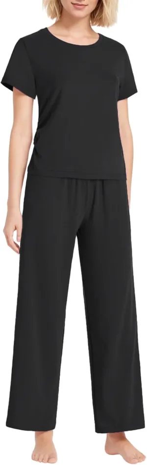 Latuza Women's Petite Lounge Set Pants Petite Length Pajamas