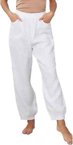 Linen Pants for Womens High Waisted Casual Loose Straight Pants Elasticity Waist Comfy 2025 Summer Travel Beach Trousers