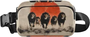 Lion Pack Fanny Pack Water Resistant, Women Men Waist Pack Sling Bag Purse for Travel Hiking
